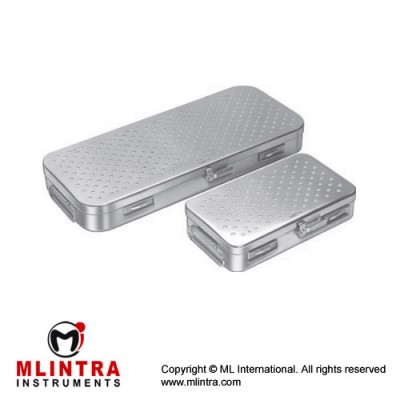 Storing Case Perforated Lid and Bottom Stainless Steel, Size 230 x 130 x 75 mm